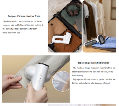 Aspirator portabil Neakasa, cu funcționare cu o singură mână, pentru haine